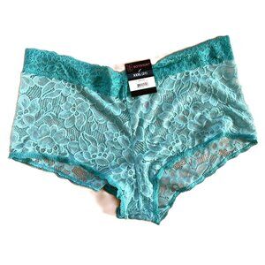 Leaf Lace Boy Shorts Panty No Boundaries Size XXXL (21) Blue W233C
